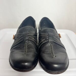Clarks Ashland Spin Black Leather Mary Jane flats Women's 8M Comfort shoes